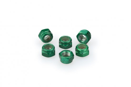 Nuts PUIG 0735V ANODIZED green M5 (6pcs)