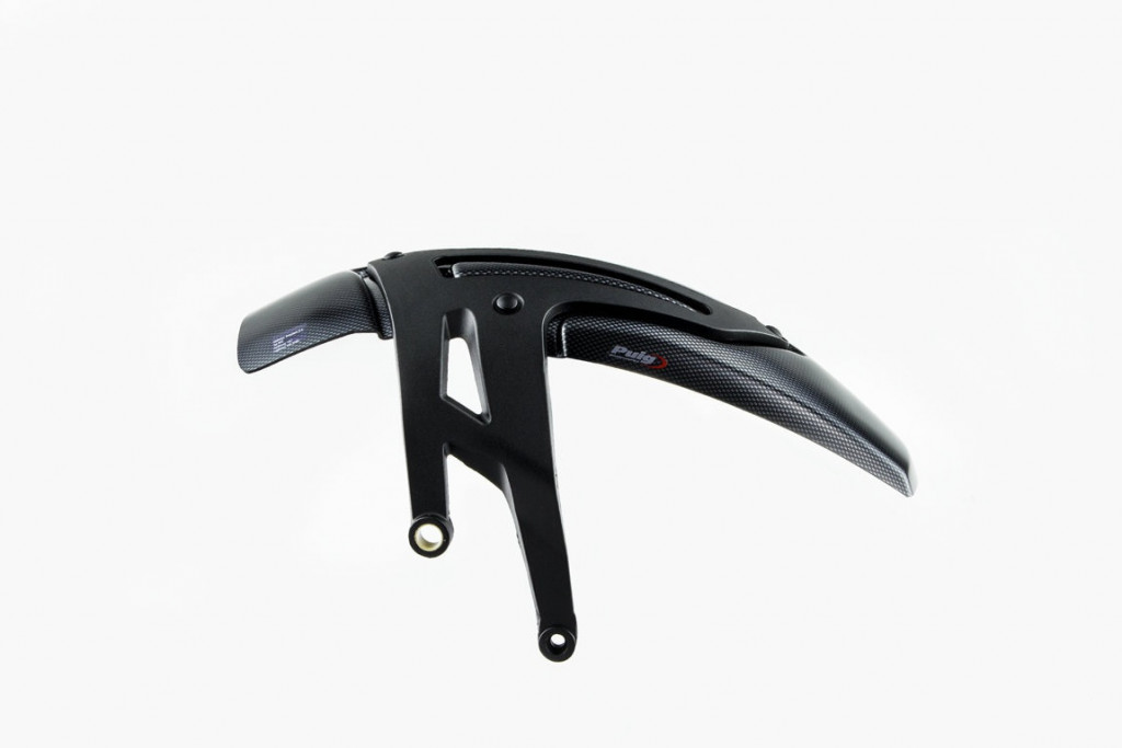 Rear fender PUIG 1947C with support carbon look