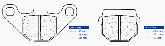 Brake pads CL BRAKES 2469 A3+