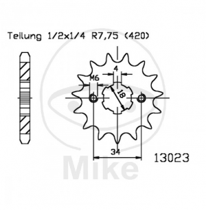 Front sprocket JMT 19T, 420