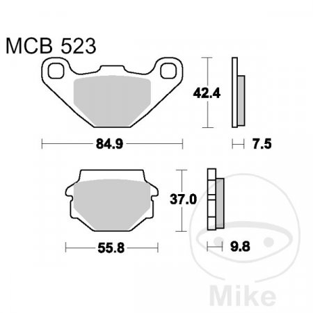 Brake pads LUCAS MCB523 STD