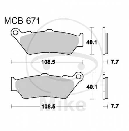 Brake pads LUCAS MCB671SH sinitred