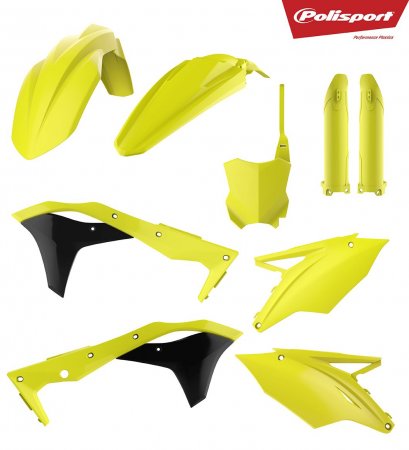 Plastic body kit POLISPORT 90743 Flo yellow