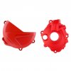 Clutch and ignition cover protector kit POLISPORT 90958 Red