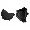 Clutch and ignition cover protector kit POLISPORT 90963 Black