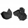 Clutch and ignition cover protector kit POLISPORT 90966 Black