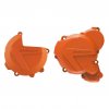 Clutch and ignition cover protector kit POLISPORT 90969 Orange