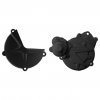 Clutch and ignition cover protector kit POLISPORT 91002 Black