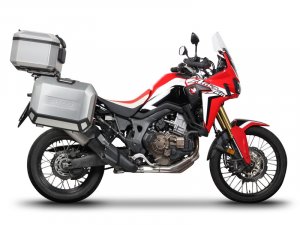 Complete set of aluminum cases SHAD TERRA, 37L topcase + 36L / 47L side cases, including mounting ki SHAD HONDA CRF 1000  Africa Twin