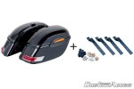 Rigid saddlebag CUSTOMACCES AMZ002N TOURING black pair, with KF universal support