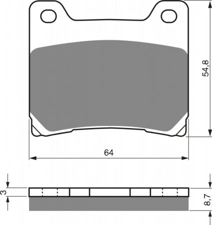 Brake pads GOLDFREN 015 S33 STREET REAR