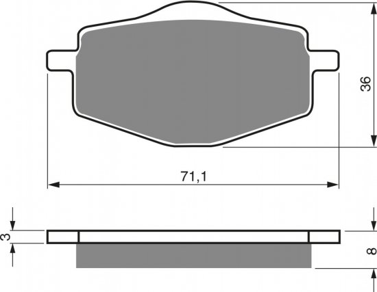 Brake pads GOLDFREN 018 S33 STREET REAR