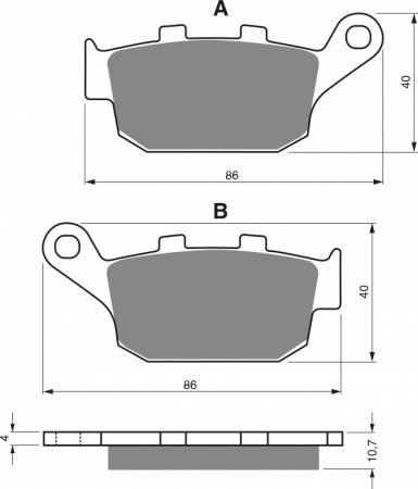 Brake pads GOLDFREN 020 S33 STREET REAR