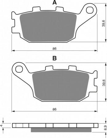 Brake pads GOLDFREN 021 S33 STREET REAR