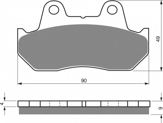 Brake pads GOLDFREN 049 S33 STREET FRONT