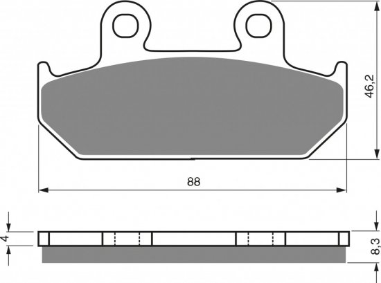 Brake pads GOLDFREN 051 AD  STREET