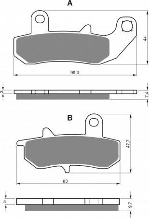 Brake pads GOLDFREN 065 S3