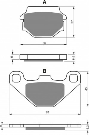 Brake pads GOLDFREN 086 AD  OFF-ROAD FRONT