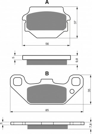 Brake pads GOLDFREN 091 S3