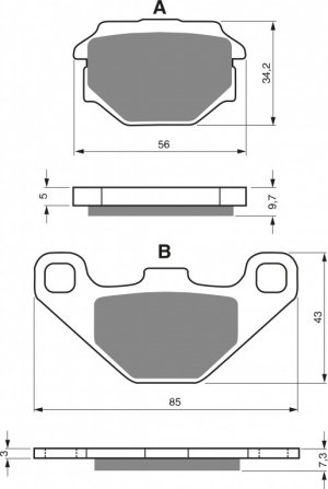 Brake pads GOLDFREN K5