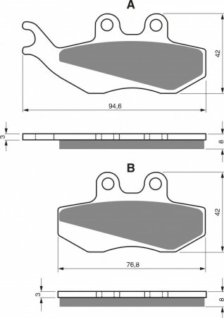 Brake pads GOLDFREN 122 AD  OFF-ROAD FRONT