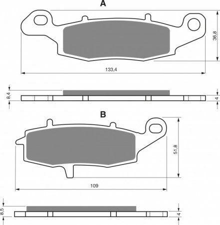 Brake pads GOLDFREN 124 AD  STREET