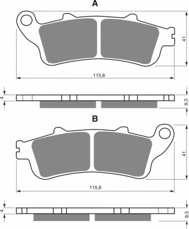 Brake pads GOLDFREN 135 S33 STREET FRONT