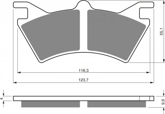 Brake pads GOLDFREN 208 S33 STREET REAR