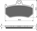 Brake pads GOLDFREN 235 S33 STREET REAR