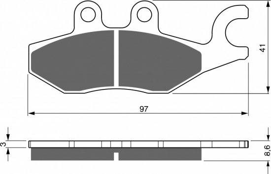 Brake pads GOLDFREN 266 AD  STREET