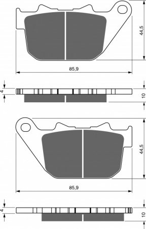 Brake pads GOLDFREN 274 S33 STREET REAR