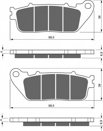 Brake pads GOLDFREN 277 S33 STREET REAR