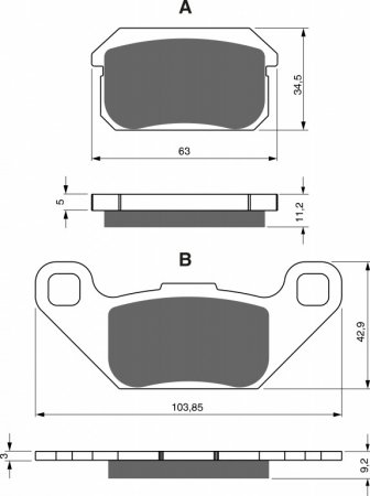 Brake pads GOLDFREN 283 S3