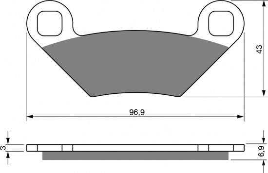 Brake pads GOLDFREN 300 S33 OFF-ROAD REAR