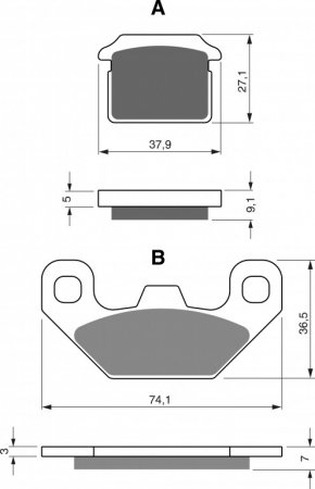 Brake pads GOLDFREN 320 K5