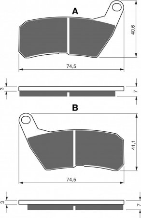 Brake pads GOLDFREN 321 S3