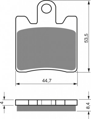 Brake pads GOLDFREN S3 (1 set = 4 pcs)