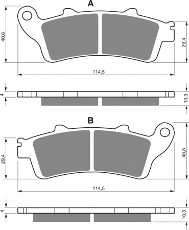 Brake pads GOLDFREN 327 AD  STREET