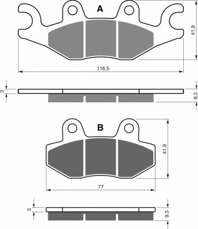 Brake pads GOLDFREN 329 AD  STREET