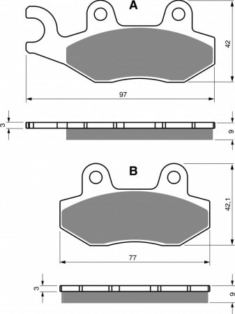 Brake pads GOLDFREN 334 AD