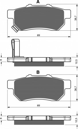 Brake pads GOLDFREN 340 AD