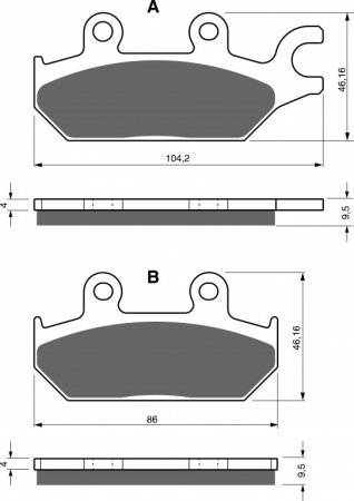 Brake pads GOLDFREN 345 K5