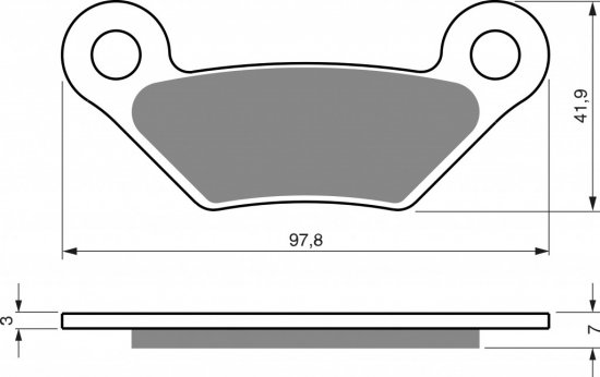 Brake pads GOLDFREN 356 S33 OFF-ROAD REAR