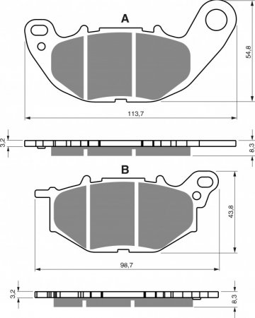 Brake pads GOLDFREN 369 S3