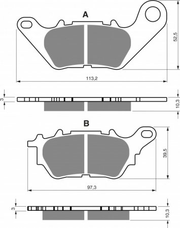 Brake pads GOLDFREN 370 S3