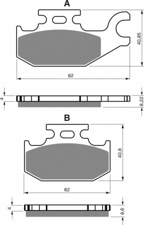 Brake pads GOLDFREN 373 S3