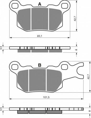 Brake pads GOLDFREN 377 K5