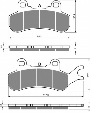 Brake pads GOLDFREN 378 S33 OFF-ROAD REAR