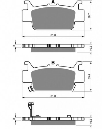 Brake pads GOLDFREN 385 S3