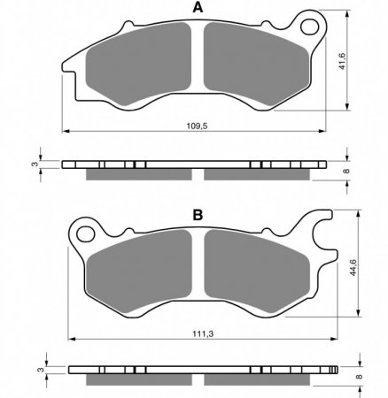 Brake pads GOLDFREN 392 AD  STREET